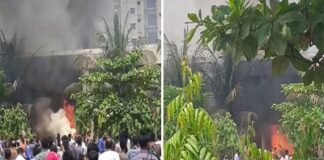 উত্তরায় প্রশিক্ষণ বিমান বিধ্বস্ত