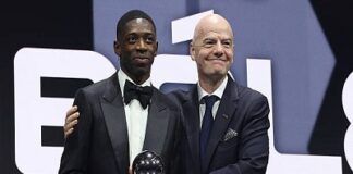 ফিফার বর্ষসেরা ফুটবলারও দেম্বেলে, আর কারা কী জিতলেন