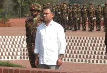 সাভার স্মৃতিসৌধে প্রধানমন্ত্রীর শ্রদ্ধা