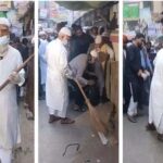 ফজরের নামাজের পরই সড়ক পরিষ্কারে নামলেন বিরোধীদলীয় নেতা