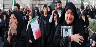 তেহরান যেন কান্নার নগরী, খামেনি খামেনি রব