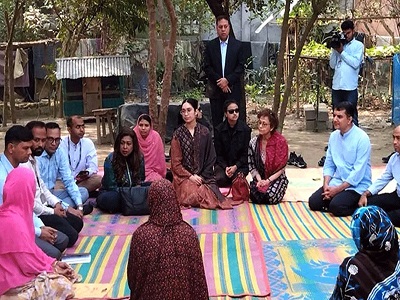 ব্র্যাকের প্রকল্প পরিদর্শনে ময়মনসিংহে জাইমা রহমান